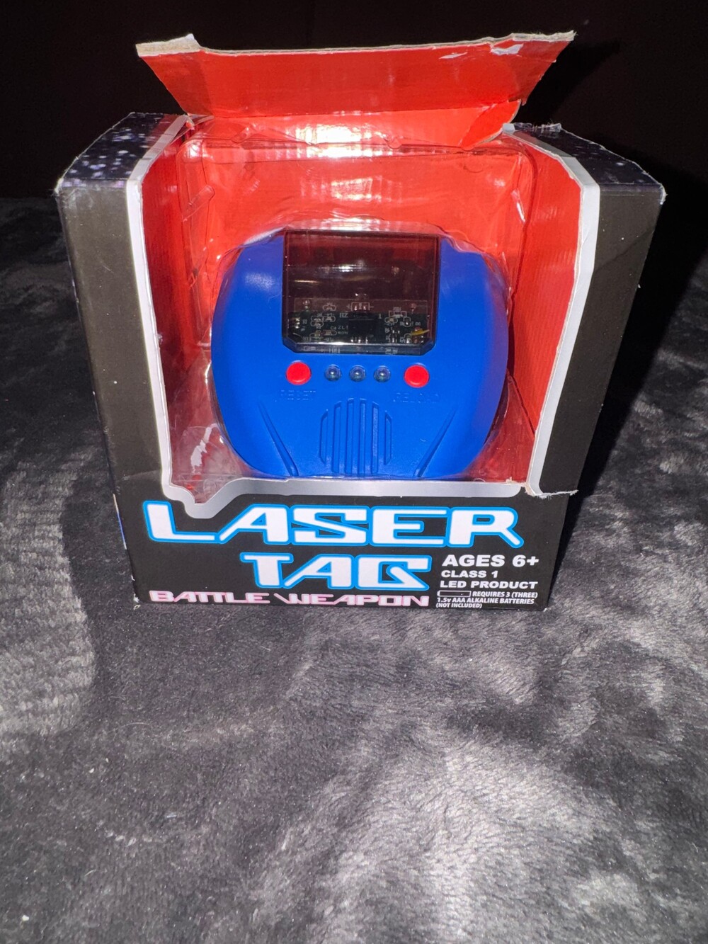 Blue Laser Tag Battle Weapon Handheld Infrared Blaster Ages 6+